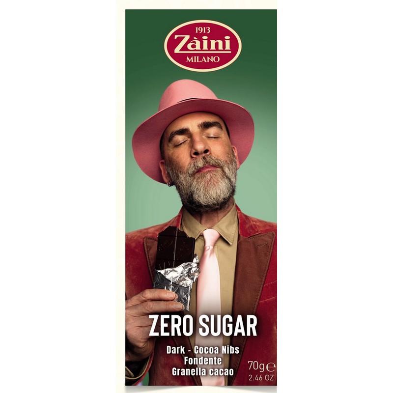 Зайни шоколад темный с какао и бобами без сахара 70 гр