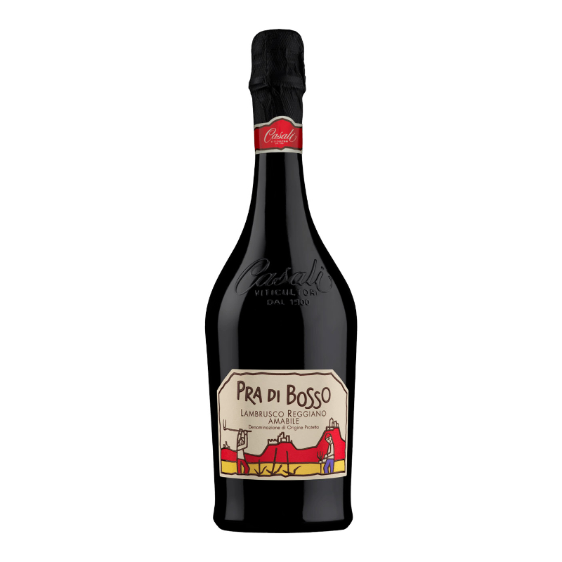 Вино полусладкое игристое красное Emilia Wine Lambrusco Pra di Bosso Amabile