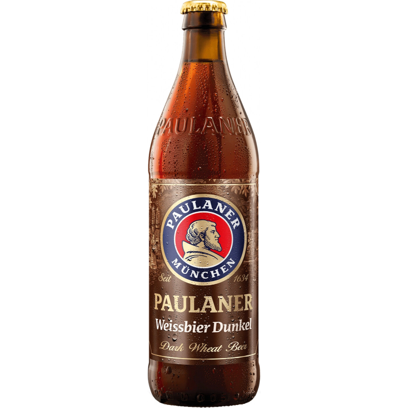 PAULANER WEISSBIER DUNKEL Пиво темное нефильтрованное пастеризованное 0,5 СТ (1 уп-20 шт)