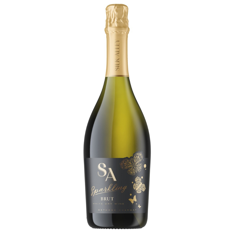 Вино Сухое Белое Игристое Silk Alley Muskat Ottonel Sparkling Brut White Dry Wine 0,75 л