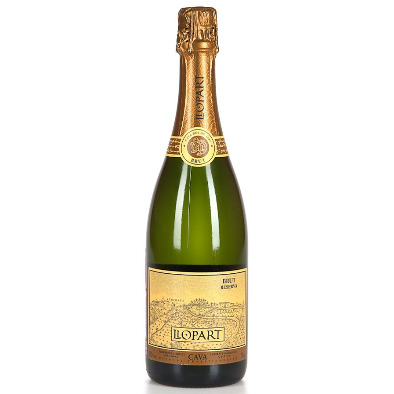 Вино белое сухое игристое Llopart Reserva Brut Nature 0,75л.