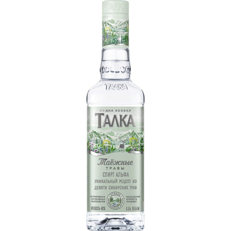 Особая Талка Таежные травы 40% 0,5 водка