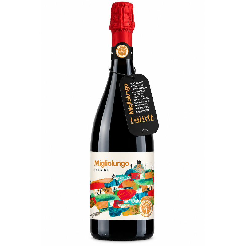 Вино красное полусладкое игристое Cantine Riunite Lambrusco Migliolungo