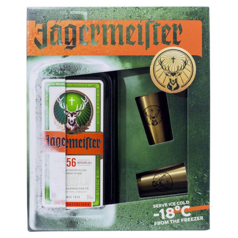 ПУ Jagermeister 0,7л с 2 металлическими шотами
