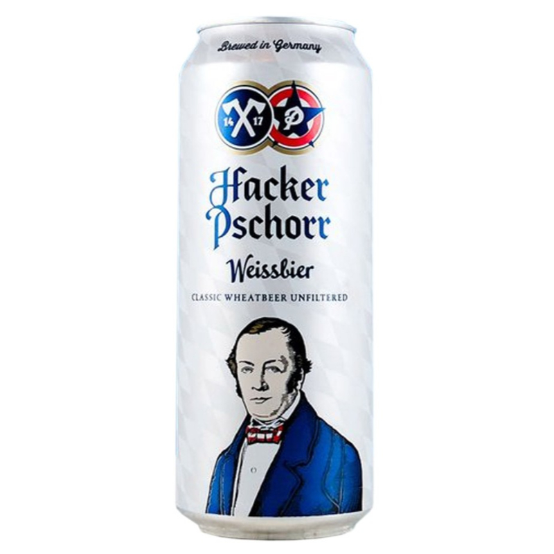 HACKER PSCHORR WEISSBIER Германия Пиво светлое нефильтрованное 5.5%, 0,5 ЖБ