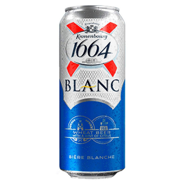 Пиво Kronenbourg 1664 Blanc, бан. 0,43