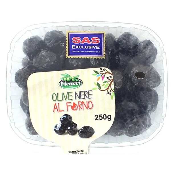 Фикаччи Оливки Нере аль Форно вяленные 240 гр