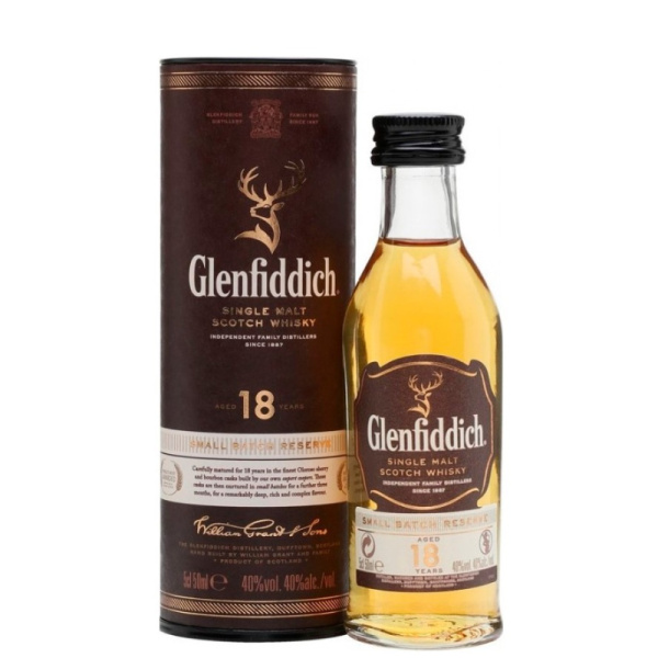 Виски односолодовый Glenfiddich 18 0,05 л.