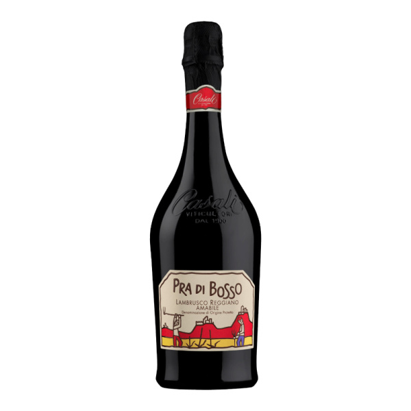 Вино полусладкое игристое красное Emilia Wine Lambrusco Pra di Bosso Amabile