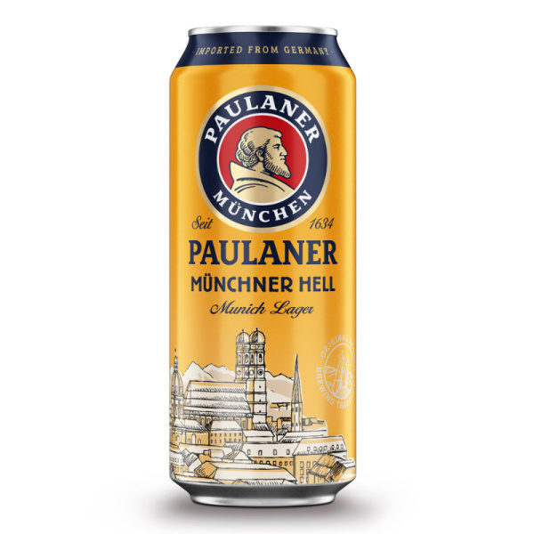 PAULANER MUNCHNER HELL Пиво светлое фильтрованное пастеризованное 0,5 ЖБ (1 уп-24 шт)