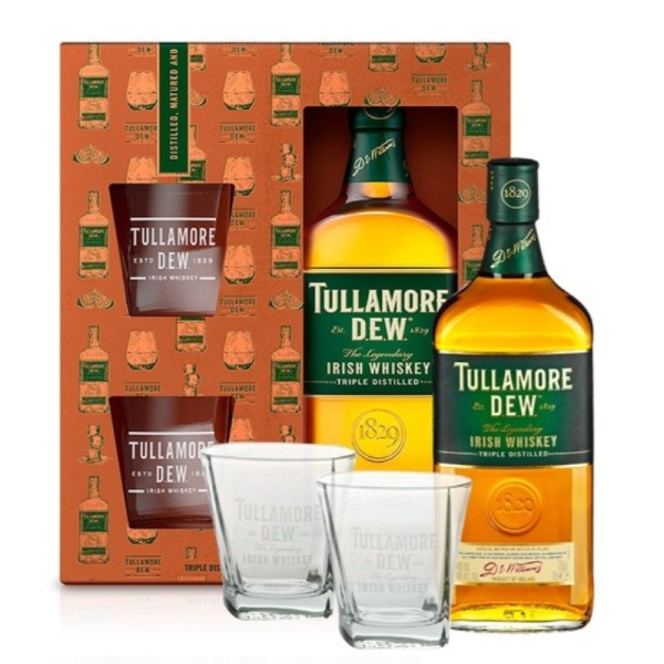 Виски купажированный Tullamore D.E.W. Original с бокалом 0,7 л.