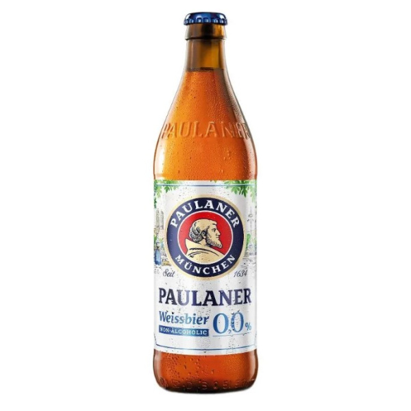 PAULANER WEISSBIER Пиво светлое нефильтрованное пастеризованное БЕЗАЛКОГОЛЬНОЕ 0,5 СТ (1 уп-20 шт)
