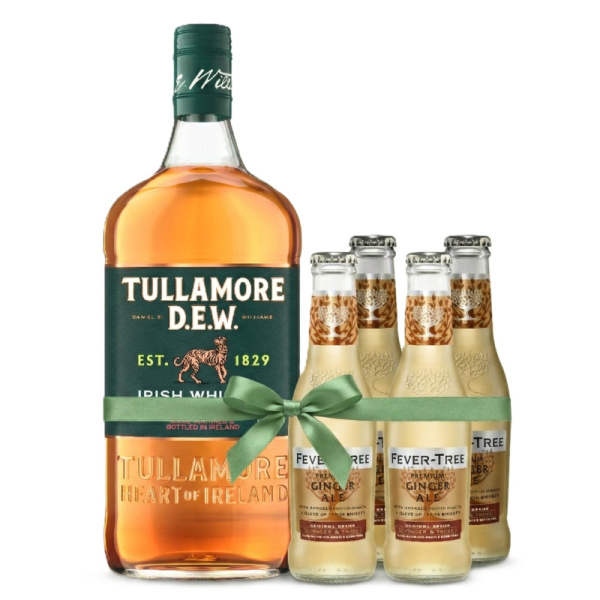 Акция Виски Tullamore D.E.W. Original 0,7 л. + 4 шт Тоника Ginger Ale, Fever Tree 0.2