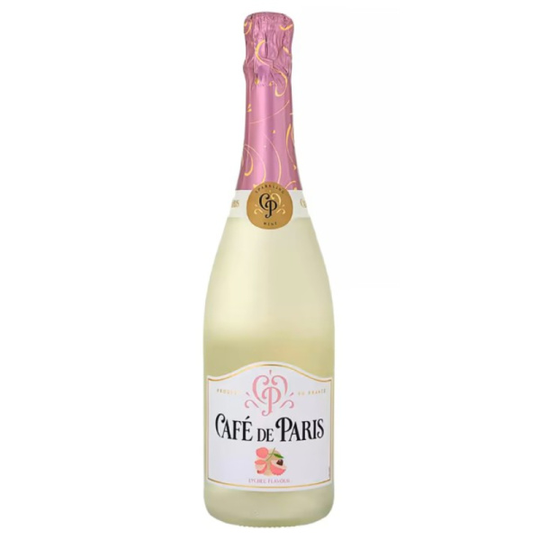 ВИНО ИГРИСТОЕ СЛАДКОЕ БЕЛОЕ CAFE DE PARIS LYCHEE 0,75