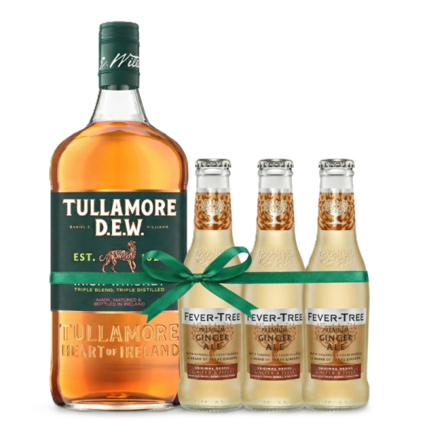 Акция Виски Tullamore D.E.W. Original 0,5 л. + 3 шт Тоника Ginger Ale, Fever Tree 0.2