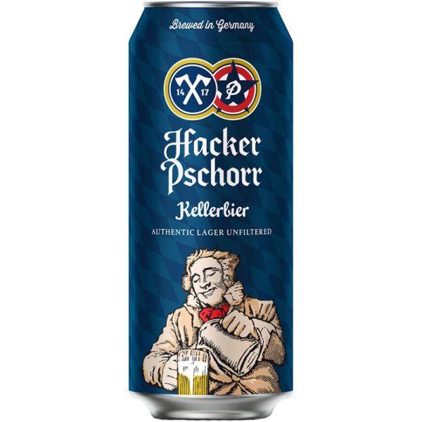 Hacker-Pschorr KELLERBIER Германия Пиво св. нефильтр.пастериз 5.5%, 0,5 ЖБ
