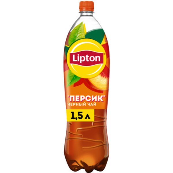 Чай черный Липтон со вкусом персика, 1,5