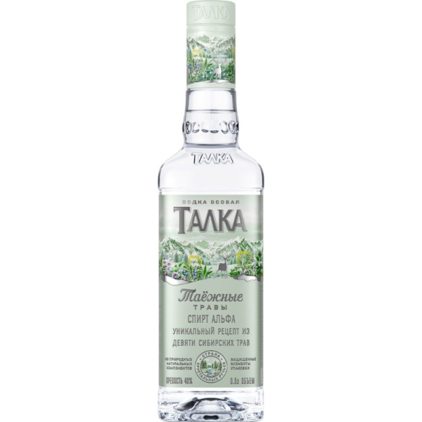 Особая Талка Таежные травы 40% 0,5 водка