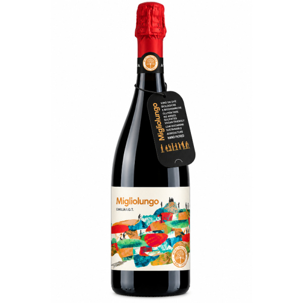 Вино красное полусладкое игристое Cantine Riunite Lambrusco Migliolungo