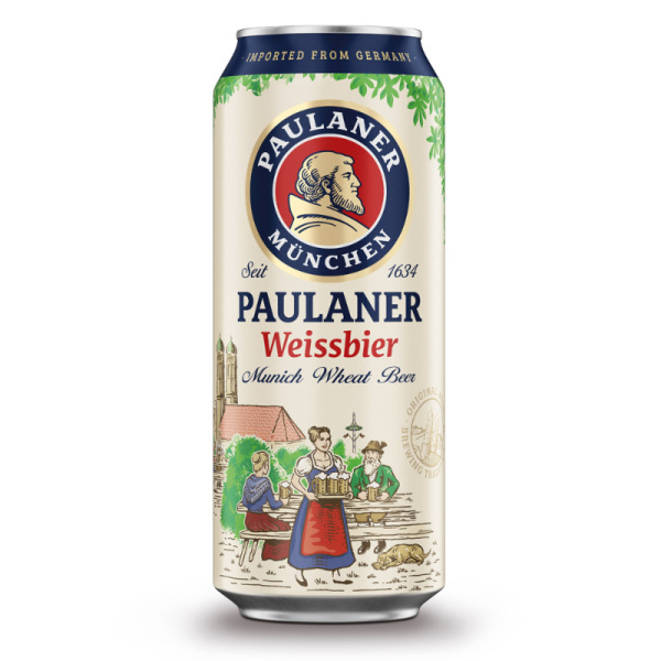 PAULANER WEISSBIER Пиво светлое нефильтрованное пастеризованное 0,5 ЖБ (1 уп-24 шт)