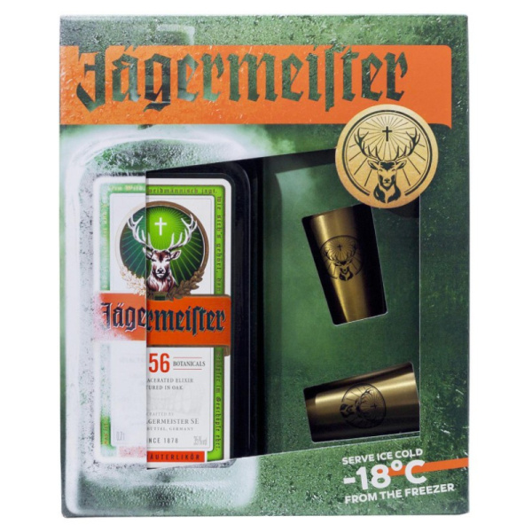 ПУ Jagermeister 0,7л с 2 металлическими шотами