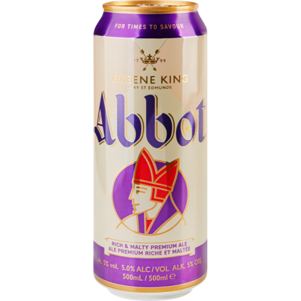 ABBOT ALE (ЭББОТ ЭЛЬ) Пиво темное фильтрованное пастеризованное алк. 5,0%, 0,5 ЖБ