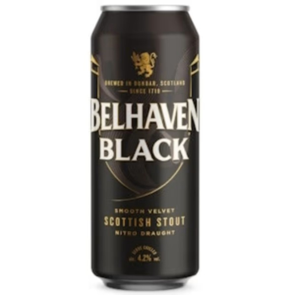 BELHAVEN BLACK SCOTTISH STOUT Пиво темное фильтр.пастеризованное алк.4,2%, 0,44 ЖБ