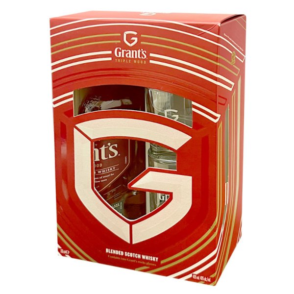 Виски купажированный Grant's Triple Wood с бокалом 0,7 л.