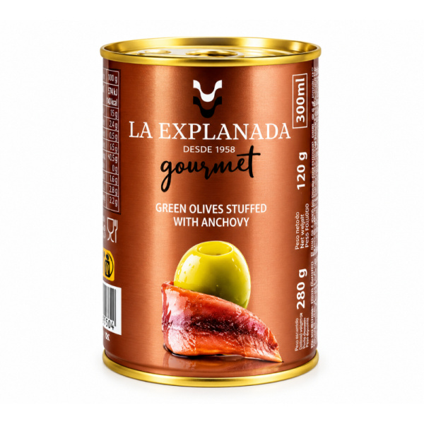 Банка оливок с анчоусом Gourmet